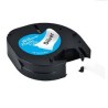 NASTRO ETICHETTE COMPATIBILE DYMO LetraTag S0721730 D1 91208 Larghezza 12 mm x 4 metri