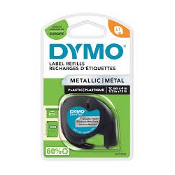NASTRO ETICHETTE ORIGINALE DYMO LetraTag S0721730 D1 91208 Larghezza 12 mm x 4 metri