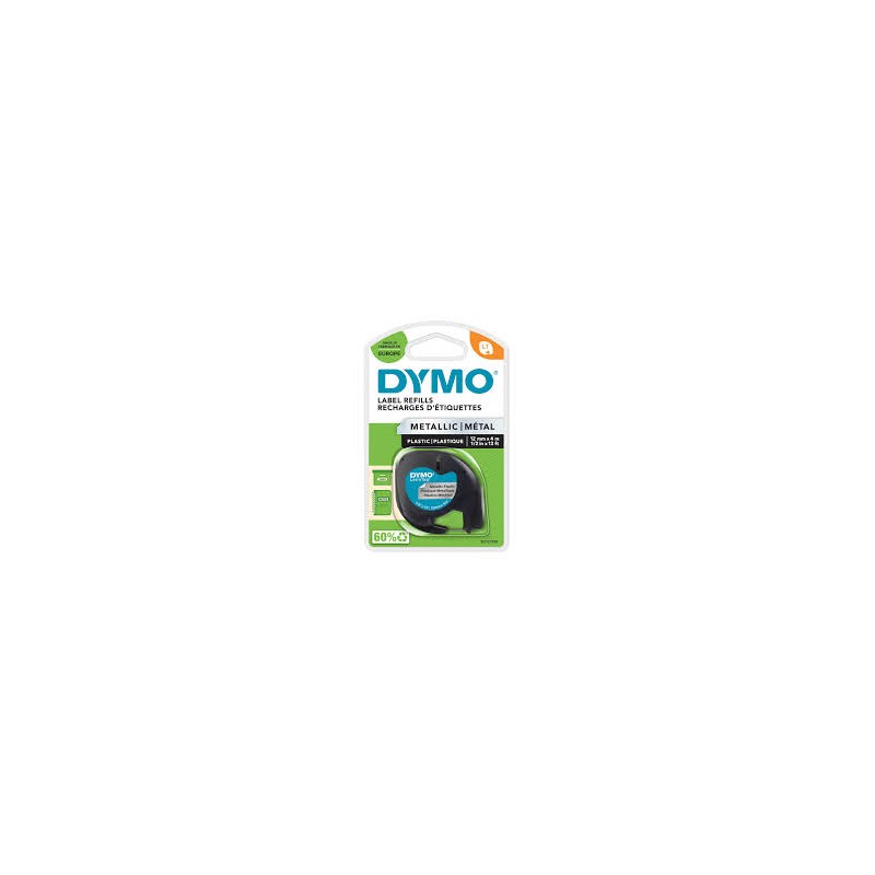 NASTRO ETICHETTE ORIGINALE DYMO LetraTag S0721730 D1 91208 Larghezza 12 mm x 4 metri