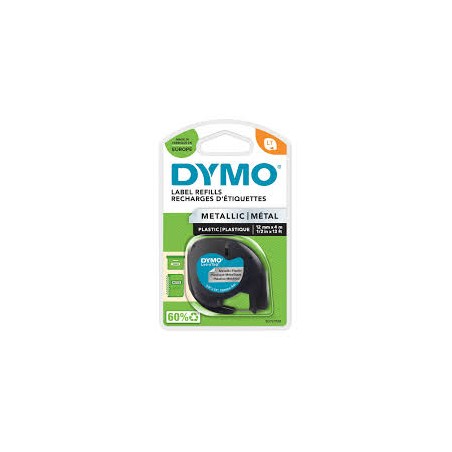NASTRO ETICHETTE ORIGINALE DYMO LetraTag S0721730 D1 91208 Larghezza 12 mm x 4 metri