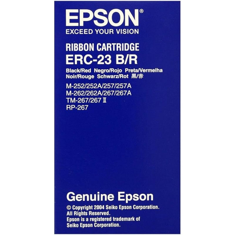 NASTRO MATRICE DI PUNTI ORIGINALE Nero Rosso EPSON ERC23 Canon TX 50III C43S015362