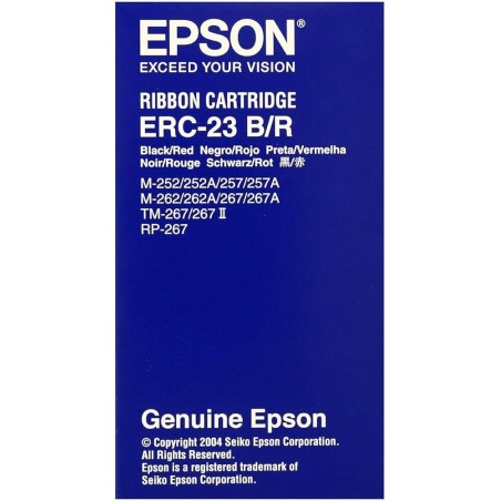 NASTRO MATRICE DI PUNTI ORIGINALE Nero Rosso EPSON ERC23 Canon TX 50III C43S015362