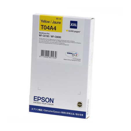 CARTUCCIA ORIGINALE PIGMENTATO EPSON T04A4 C13T04A440 C13T04A44N GIALLO Workforce Pro C8190
