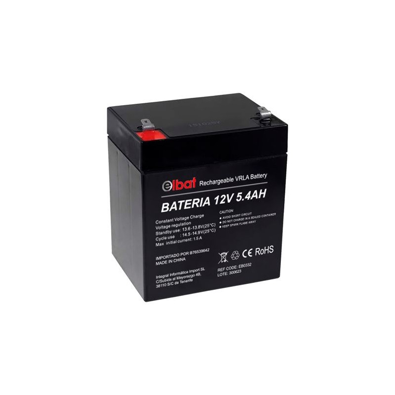 BATTERIA GRUPPO DI CONTINUITA' UPS ELBAT al piombo VRLA AGM 12V 5,4Ah