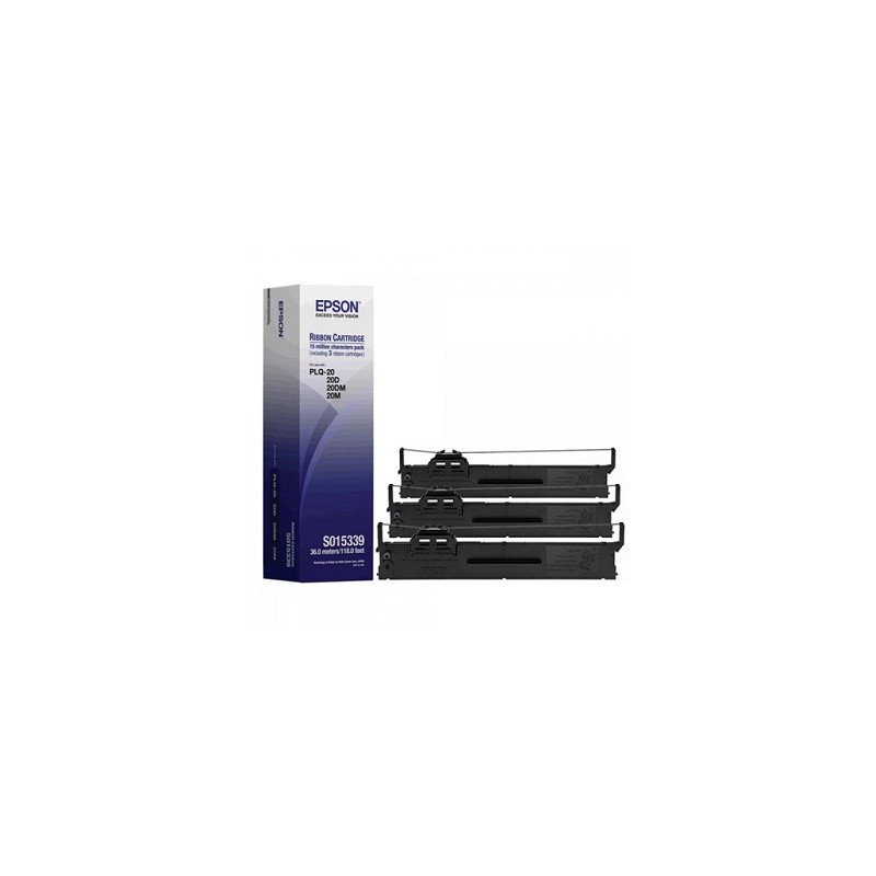 NASTRO MATRICE DI PUNTI 03 PEZZI ORIGINALE NERO EPSON PLQ20 PLQ22 PLQ30 C13S015339 C13S015339