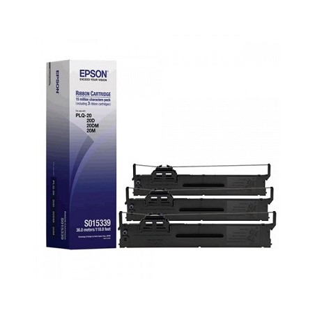 NASTRO MATRICE DI PUNTI 03 PEZZI ORIGINALE NERO EPSON PLQ20 PLQ22 PLQ30 C13S015339 C13S015339