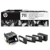 TESTINA ORIGINALE HP Designjet T120 T520 C1Q10A + confezione da 4 cartucce d'inchiostro HP 711