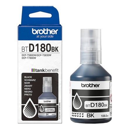 INCHIOSTRO ORIGINALE BROTHER BTD180BK NERO DCP T 780 DW  7.5K