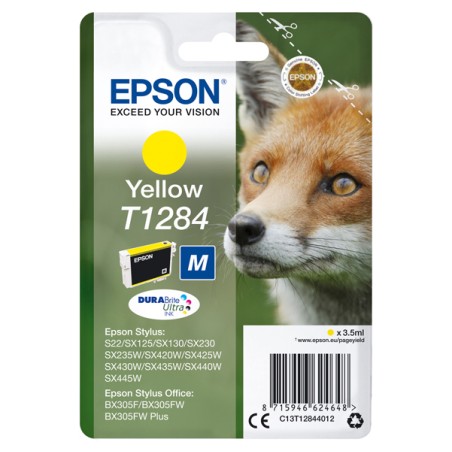 CARTUCCIA ORIGINALE EPSON C13T12844012 T1284 GIALLO BX305F