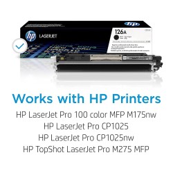 TONER ORIGINALE HP COLOR LASERJET CP1025 PRO100 M175 CE310A 126A NERO