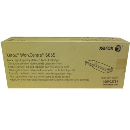 TONER ORIGINALE XEROX 106R02751 ALTA CAPACITA' WORK CENTRE 6655 NERO