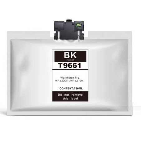 CARTUCCIA COMPATIBILE EPSON T9661 NERA PIGMENTATO C13T966140 WorkForce Pro WF-M5298DW WF-M5299DW 10.000 PAGINE