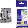 NASTRO ETICHETTE ORIGINALE BROTHER LAMINATO TZ-253 TZe-253 TESTO BLU SU BIANCO 24mmX8mt TZ253 LAMINATO ALTA QUALITA'