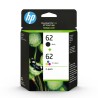 BIPACK CARTUCCIA ORIGINALE HP N9J71AE HP 62 NERO COLORE Envy 5640e