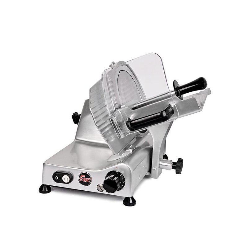 AFFETTATRICE A GRAVITÀ FAC S220 CE PROFESSIONALE (AFFILATOIO STACCATO) POMOLI ROSSI