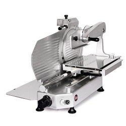 AFFETTATRICE VERTICALE FAC TAGLIA SALUMI LINEA LUSSO F330 TS-V L CE PROFESSIONALE (AFFILATOIO FISSO) POMOLI METALLIZZATI