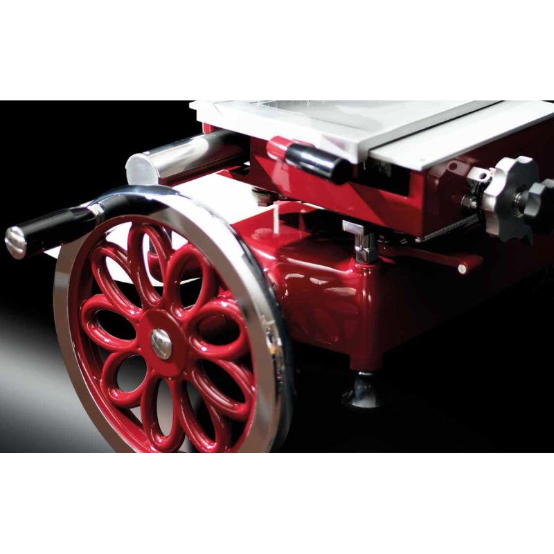 AFFETTATRICE FAC MANUALI A VOLANO MOD 300 VO LINEA STANDARD VOLANO FIORATO MARGHERITA ROSA COLORATA CE PROFESSIONALE