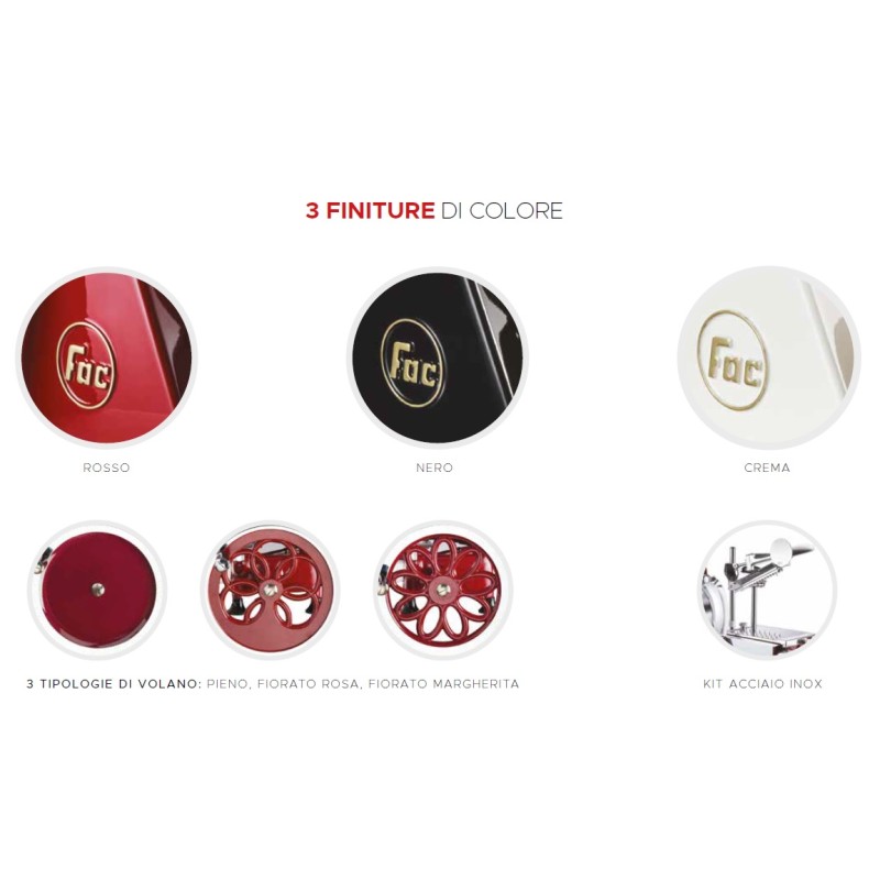 AFFETTATRICE FAC MANUALI A VOLANO MOD 370 VO LINEA STANDARD VOLANO FIORATAO MARGHERITA ROSA COLORATA CE PROFESSIONALE