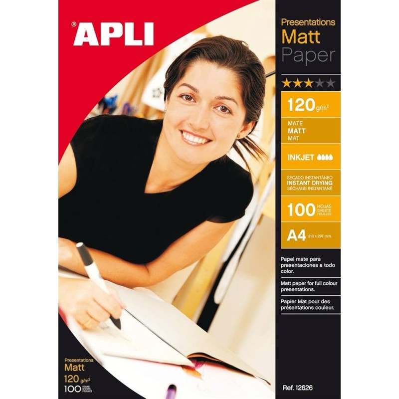 Carta fotografica opaca Apli A4 120 g 100 fogli 12626