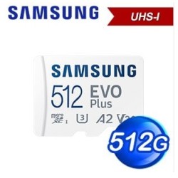 Scheda Memoria Micro SDXC SAMSUNG EVO PLUS 512 GB UHS-I V30 Classe 10 MB-MC512SA