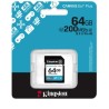 Scheda Memoria Kingston SDXC 64 GB UHS-I U3 V30 Classe 10 200MB/s Canvas Go Plus SDG4/64GB