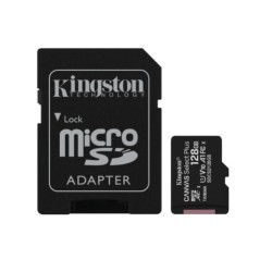 Scheda Micro SDXC Kingston Canvas Select Plus da 128 GB Classe 10 100 MB/s + adattatore SD SDCS3/128GB