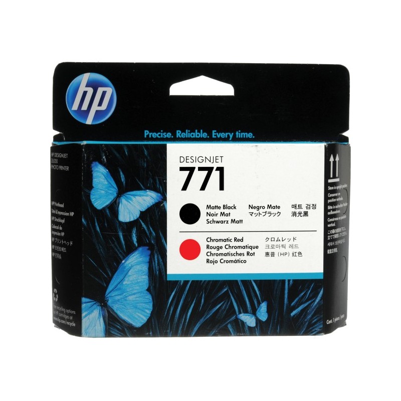 TESTINA ORIGINALE PIGMENTANTA HP 771 CE017A NERO OPACO ROSSO CROMATICO DESIGNJET Z6200