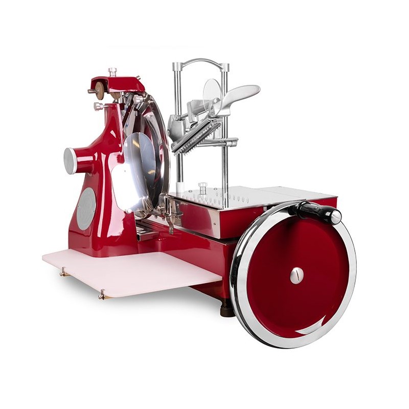 AFFETTATRICE FAC MANUALI A VOLANO MOD 350 VO L LUSSO FIORATO FILETTO ORO PARTICOLARI INOX CE PROFESSIONALE