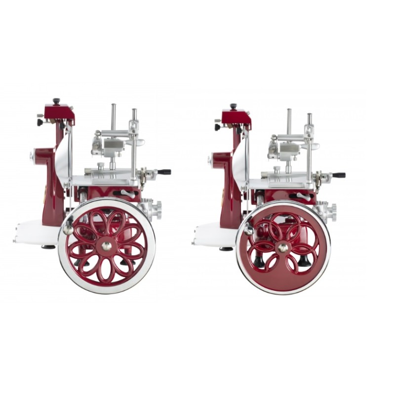AFFETTATRICE FAC MANUALI A VOLANO MOD 350 VO L LUSSO FIORATO FILETTO ORO PARTICOLARI INOX CE PROFESSIONALE