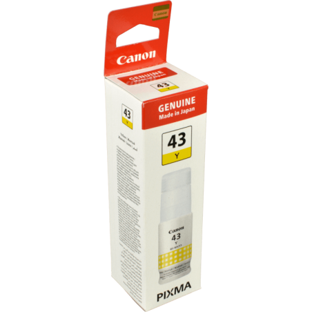FLACONE INCHIOSTRO ORIGINALE CANON GIALLO 4689C001 GI43 PIXMA G540 G640