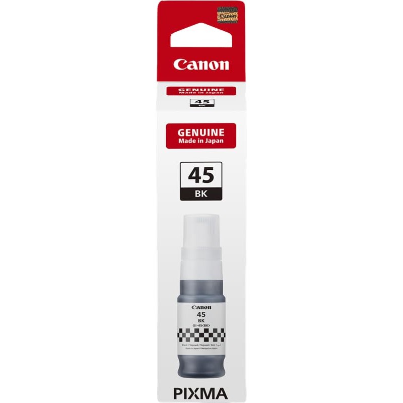 FLACONE INCHIOSTRO ORIGINALE CANON NERO 6288C001 GI45 MAXIFY GX1040 GX2040