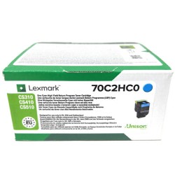 TONER ORIGINALE LEXMARK CS310 CS410 CS510 70C2HC0 CIANO 3K