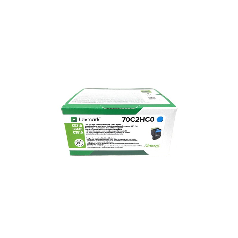 TONER ORIGINALE LEXMARK CS310 CS410 CS510 70C2HC0 CIANO 3K