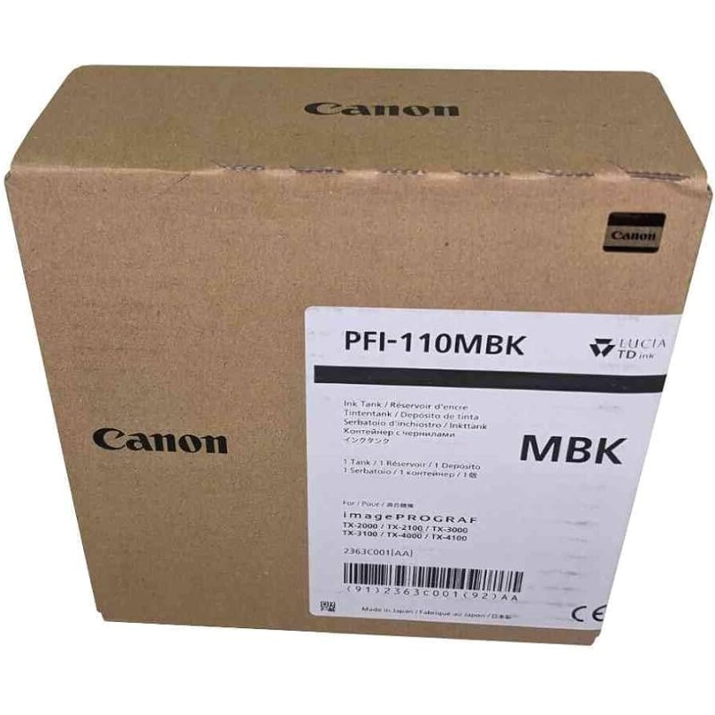CARTUCCIA ORIGINALE CANON 2363C001 PFI110 NERO MATE iPF TX-3000