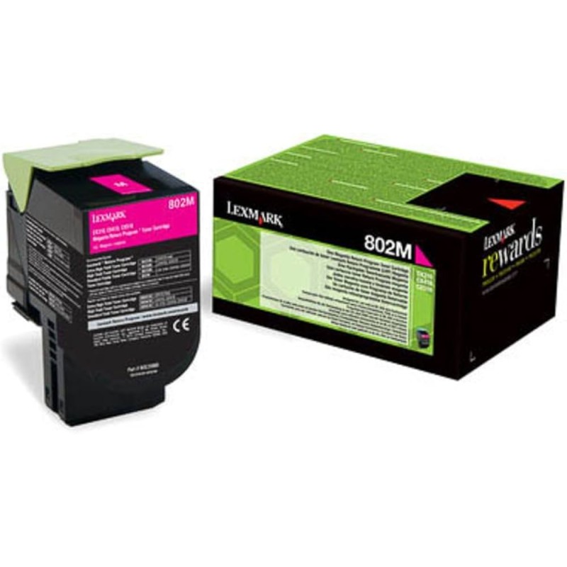 TONER ORIGINALE LEXMARK CX310 CX410 80C20M0 MAGENTA 1K 802M