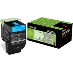TONER ORIGINALE LEXMARK CX310 CX410 80C20C0 CIANO 1K