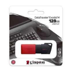 Pendrive Kingston DataTraveler Exodia M 128 GB Chiavetta USB 3.2 Gen 1 Tappo mobile DTXM/128GB