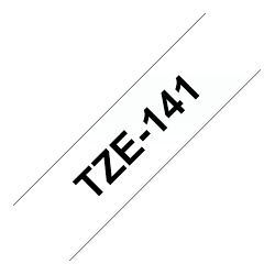 NASTRO ETICHETTE COMPATIBILE LAMINATO BROTHER TZE141 Larghezza 18 mm x 8 metri