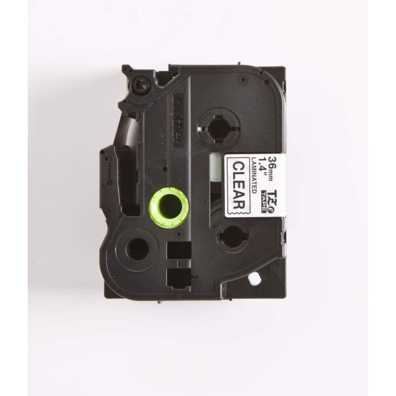 NASTRO PER ETICHETTE LAMINATO COMPATIBILE BROTHER TZe161 Testo nero su sfondo trasparente