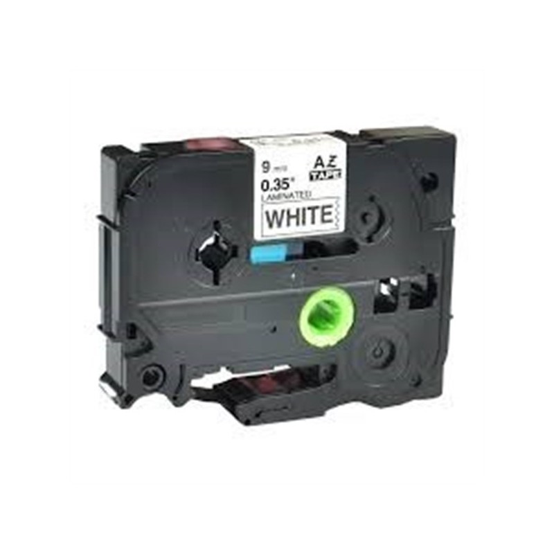 NASTRO ETICHETETTE LAMINATO COMPATIBILE BROTHER TZe221 Testo nero su sfondo bianco