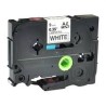 NASTRO ETICHETETTE LAMINATO COMPATIBILE BROTHER TZe221 Testo nero su sfondo bianco