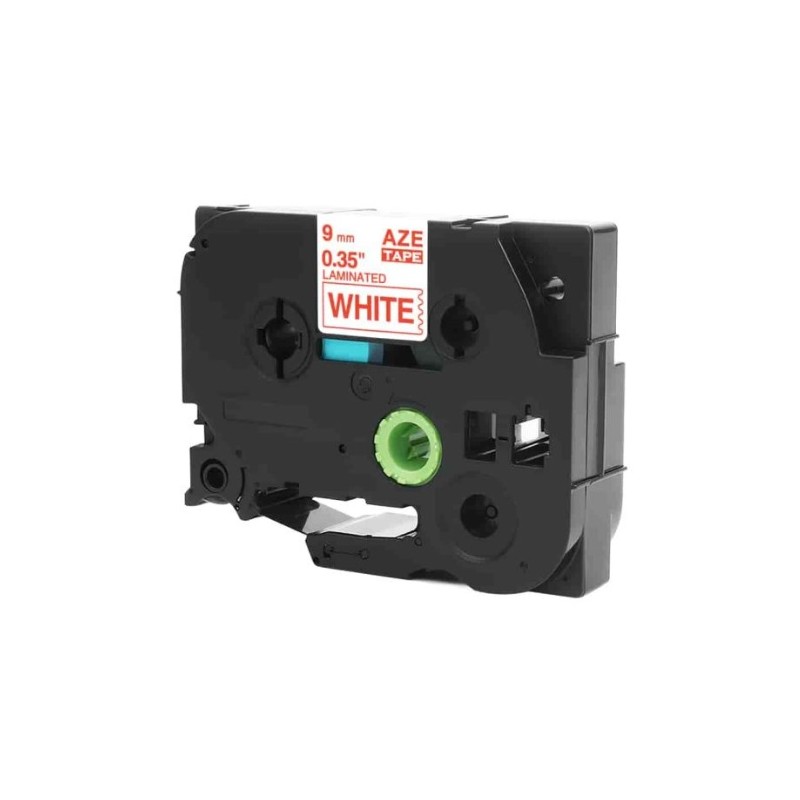 NASTRO ETICHETETTE LAMINATO COMPATIBILE BROTHER TZe222 Testo ROSSO su sfondo bianco