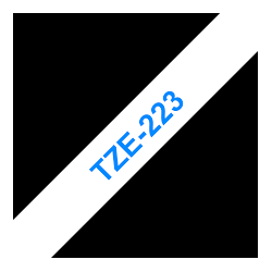 NASTRO ETICHETETTE LAMINATO COMPATIBILE BROTHER TZe223 Testo BLU su sfondo bianco