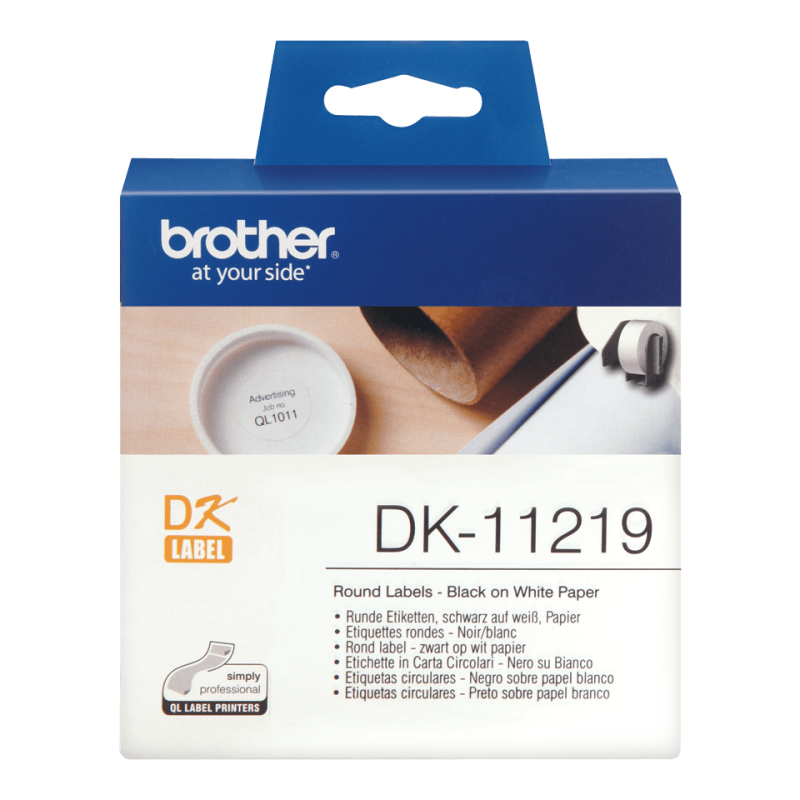 ETICHETTE ADESIVE ORIGINALI BROTHER DK11221 DK-11221 23x23 mm 1000 unità