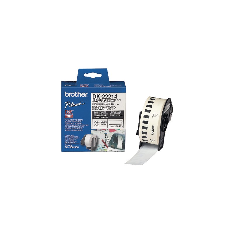 ETICHETTE ADESIVE ORIGINALE BROTHER DK22114 DK-22214 30.48mm 27mm