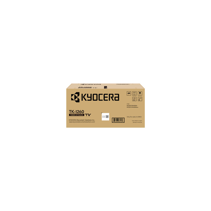 TONER ORIGINALE KYOCERA TK1260 1T0C150NL0 TK-1260 NERO Ecosys PA4000