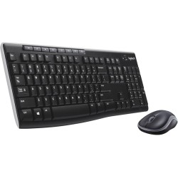 COMBO tastiera e mouse multimediale wireless USB Logitech MK270 920-004513 1000 dpi 3 pulsanti Uso ambidestro Nero