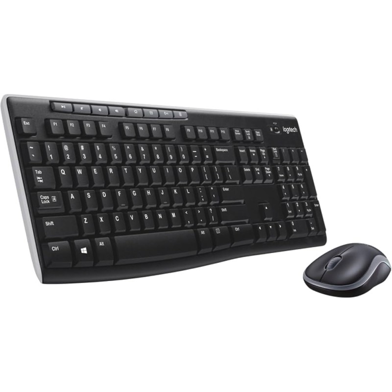 COMBO tastiera e mouse multimediale wireless USB Logitech MK270 920-004513 1000 dpi 3 pulsanti Uso ambidestro Nero