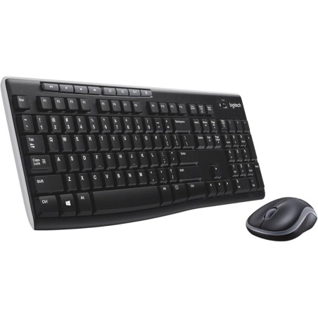 COMBO tastiera e mouse multimediale wireless USB Logitech MK270 920-004513 1000 dpi 3 pulsanti Uso ambidestro Nero