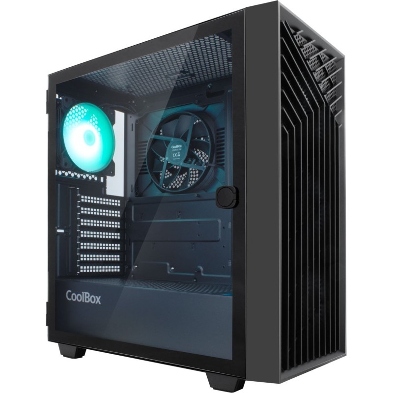 CASE Coolbox GA300 GridLine Tower Case ATX Micro ATX Mini-ITX Pannello laterale in vetro temperato Porte USB-A 3.0 USB-C Audio
